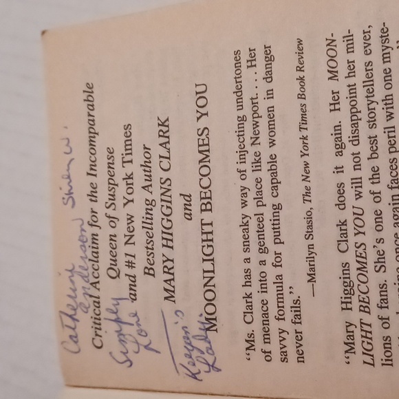 $4 Add-on "Moonlight Becomes You" by Mary Higgins Clark - Paperback Novel - Picture 7 of 9